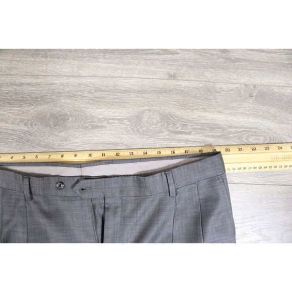 54L Hart Schaffner Marx Gray Wool 2-Piece Suit Trousers Jacket Pants 39 - Picture 13 of 15